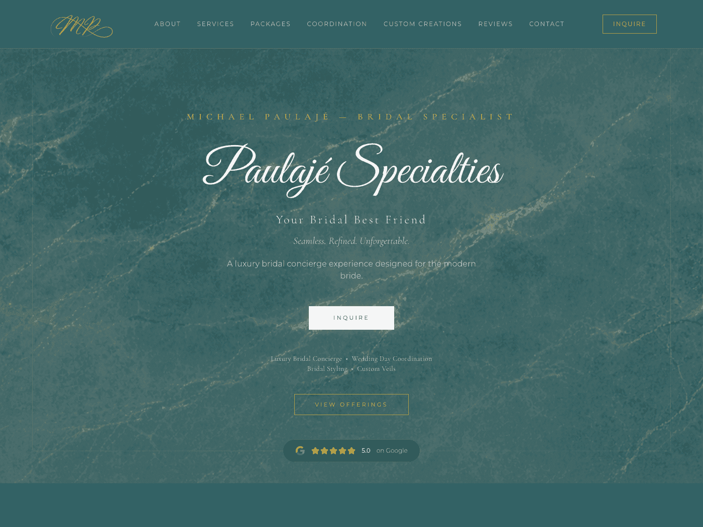 Paulaje Specialties live website